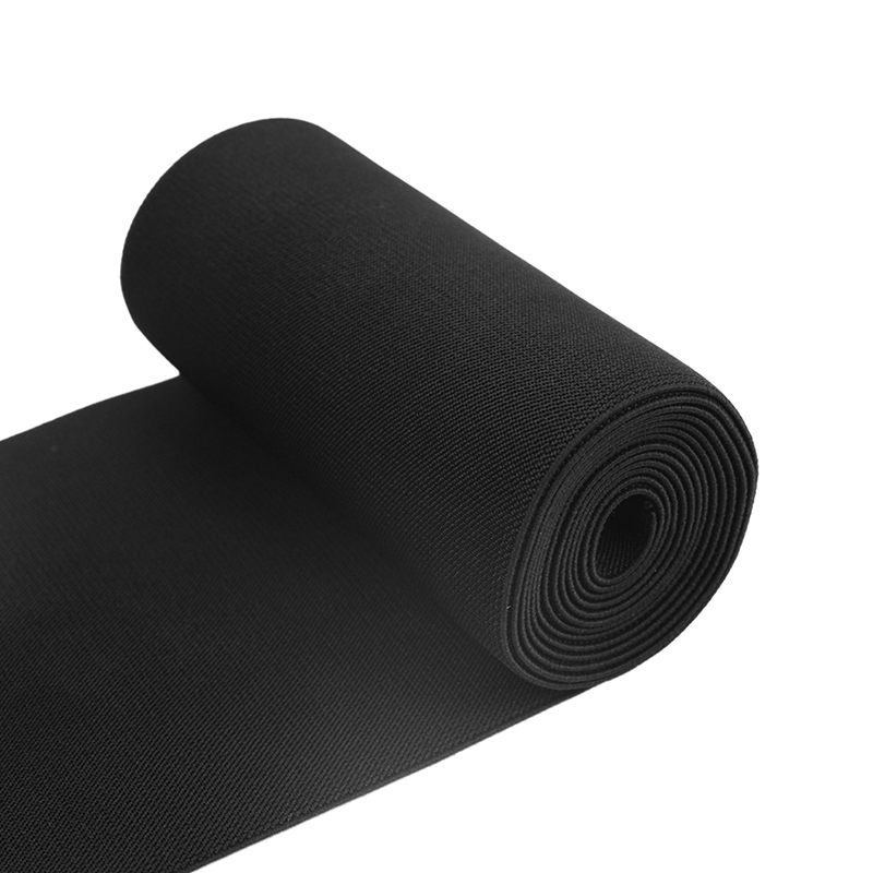8 Inch Black Woven Elastic