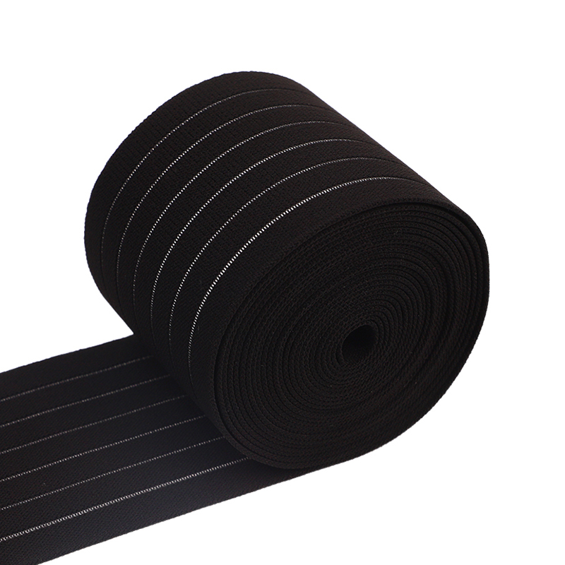 7.5cm Black Woven Elastic Panels